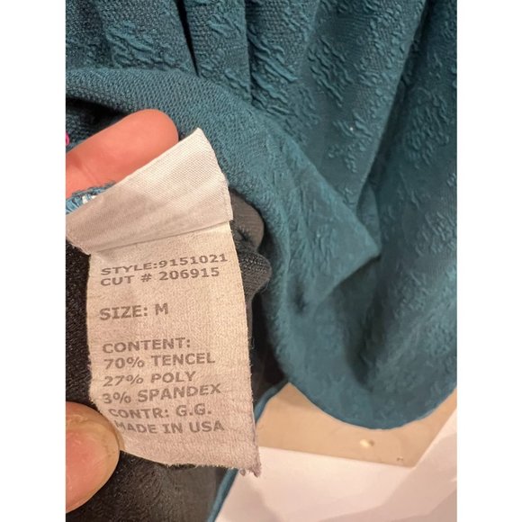 Cut. Loose Womens Green Mock Neck Long Sleeve Pleated Tunic Sweater Dress Size M - Picture 6 of 8